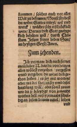 Zum zehenden.