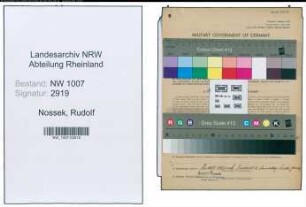 Entnazifizierung Rudolf Nossek , geb. 14.11.1887 (Schlosser)