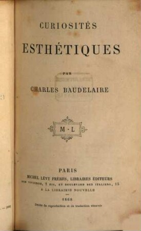 Oeuvres complètes de Charles Baudelaire. 2