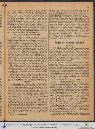 Einiges über die Landw. Zeitschrift.