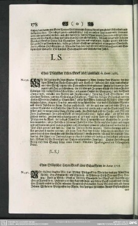 N.131. Chur-Pfältzischer Lehen-Brieff über Schaaffheim de Anno 1718