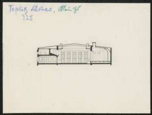 Stadttheater kleines Haus, Teplice: Längsschnitt