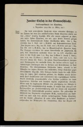 Zweiter Einsatz in der Sommeschlacht