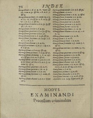 Modus Examinandi Processum criminalem