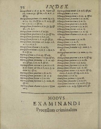 Modus Examinandi Processum criminalem