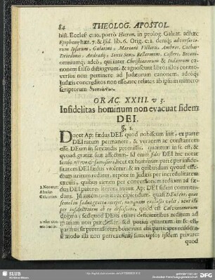 Orac. XXIII. v. 3. Infidelitas hominum non evacuat fidem Dei