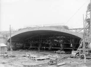 Bau der alten Kanalbrücke Minden/MLK