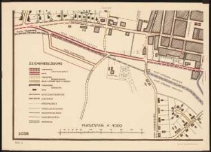 Bebauungsplan der Stadterweiterung, Nörenberg: Generalbebauungsplan: Grundplan und Lageplan 1:1000, bestehend aus vier Blättern: Inv.Nr. 21400, 21401, 21402, 21403, hier Blatt 3