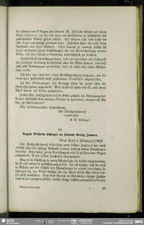 August Wilhelm von Schlegel an Johann Georg Zimmer, Genf, 06.02.1809