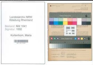 Entnazifizierung Maria Kortenhorn , geb. 02.04.1892 ()