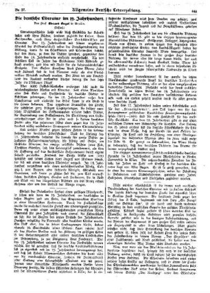 Die deutsche Literatur im 19. Jahrhundert (Schluß)