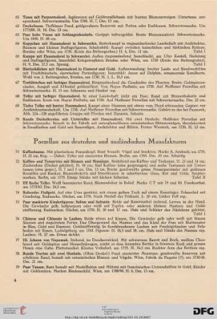 Porzellan aus deutschen und ausländischen Manufakturen (Nr. 71-83)