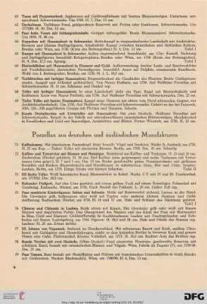 Porzellan aus deutschen und ausländischen Manufakturen (Nr. 71-83)