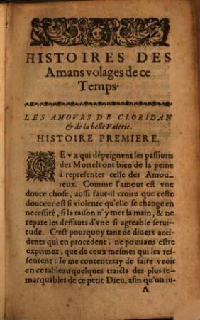 Histoires des amans volages de ce temps