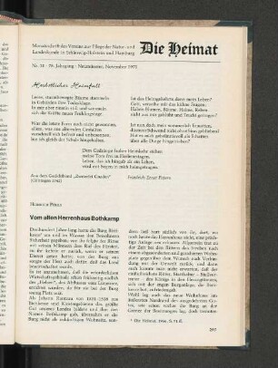Nr. 11, 78. Jahrgang, Neumünster, November 1971