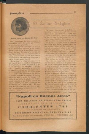 El collar trágico : Novela breve