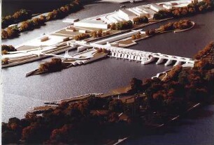 Hansjakob, Gottfried; Wien - Donau (AT); Donauinsel und Donaukraftwerk Freudenau - Donaukraftwerk Freudenau, Modellfoto