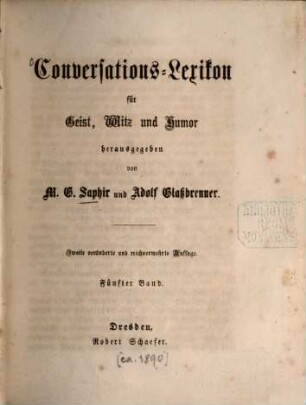 Conversations-Lexikon für Geist, Witz und Humor, 5