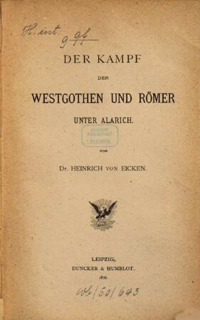 Der Kampf der Westgoten und Römer unter Alarich