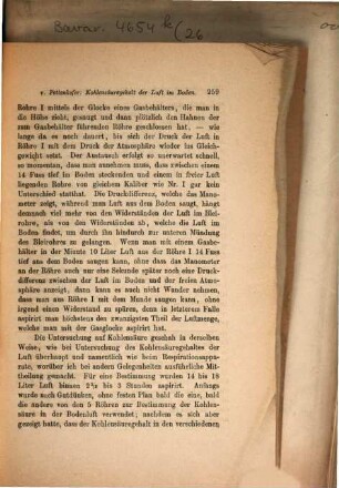 Über Kohlensäuregehalt der Luft im Boden (Grundluft) von München in verschiedenen Tiefen und zu verschiedenen Zeiten : Herr Max von Pettenkofer hält einen Vortrag