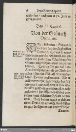 Das II. Capitel. Von der Geburth Osmanni