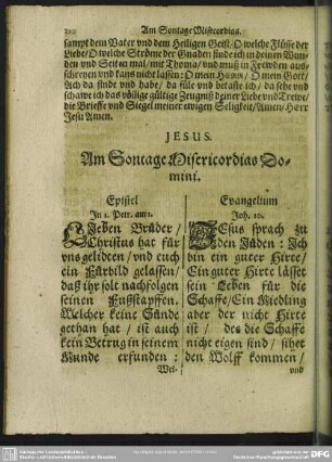 Am Sontage Misericordias Domini