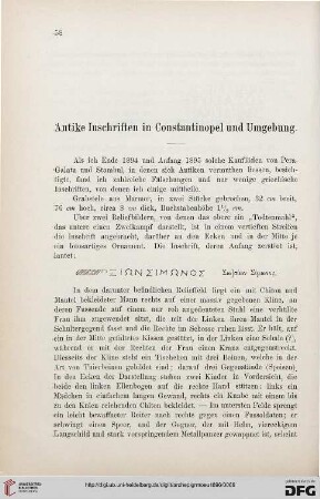 19: Antike Inschriften in Constantinopel und Umgebung