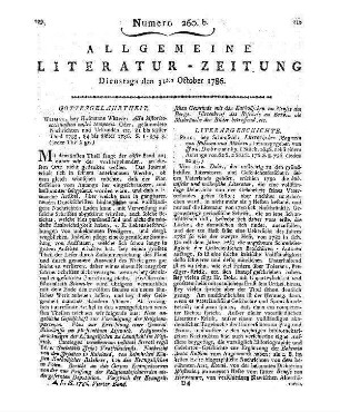 Monatsregister vom October 1786
