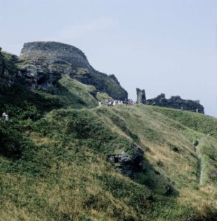 Cornwall. Tintagel Castle. Ansicht von Südosten