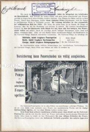 Universalpumpen als Feuerspritzen