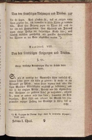 Kapitel VIII. Von den feindseligen Neigungen und Trieben.