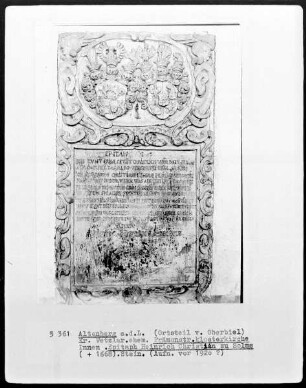 Epitaph von Heinrich Christian zu Solms
