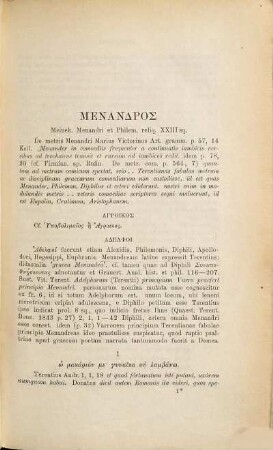 Comicorum Atticorum fragmenta, 3. Novae comoediae fragmenta ; P. 2, Comicorum incertae aetatis fragmenta, fragmenta incertorum poetarum, indices, supplementa