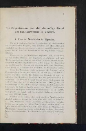 A. Skizze der Administration im Allgemeinen.