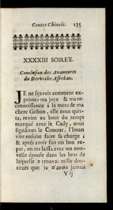 Conclusion des Avantures du Derviche Assirkan.