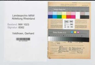 Entnazifizierung Gerhard Veldhoen , geb. 02.04.1902 (Kaufmann)
