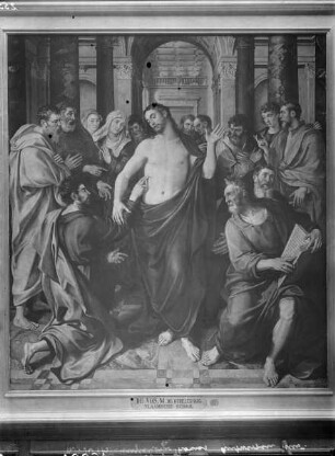 Altar aus Pelletiers mit der Darstellung des ungläubigen Thomas — Der ungläubige Thomas