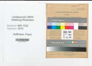 Entnazifizierung Franz Hoffmann , geb. 14.12.1898 (Polizeiobersekretaer)