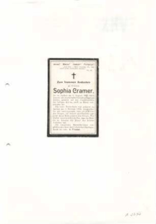 Cramer, Sophia