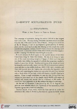 Egypt Exploration Fund, [3]: Excavations, Work at the Temple of Deir el Bahari