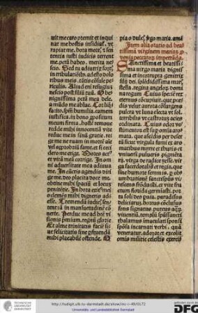 Sanctissima et beatissima virgo Maria dignissima et incorrupta genitrix filii dei...