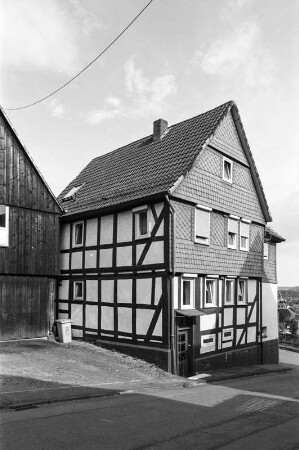 Wohnhaus (Wohnhaus, Fachwerk); Frankenberg, Teichpforte 6