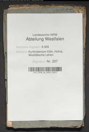 Berichte und Gutachten über die Lehnsnachfolge an der Mühle zu Allendorf