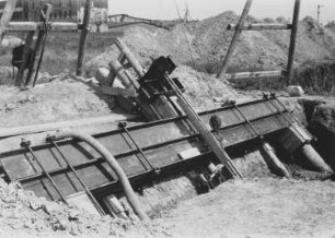Ankerzugversuch auf einer Baustelle in Büsum/Nordsee