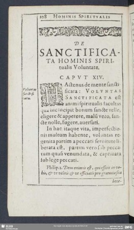 De Sanctificata Hominis Spiritualis Voluntate. Caput XIV.