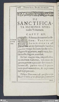 De Sanctificata Hominis Spiritualis Voluntate. Caput XIV.