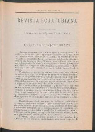 Noviembre de 1891 - Número XXXV.