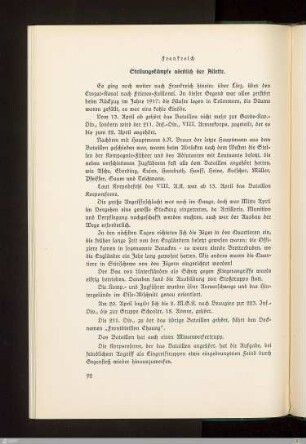 Stellungskämpfe nördlich der Ailette
