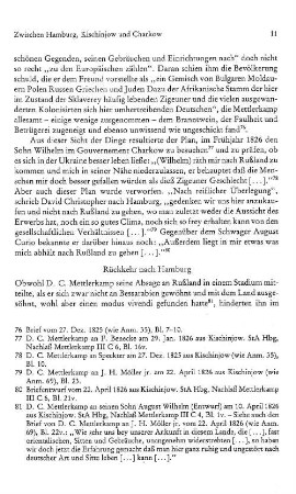 Rückkehr nach Hamburg