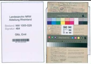 Entnazifizierung Emil Glitz , geb. 30.09.1894 (Postsekretaer)